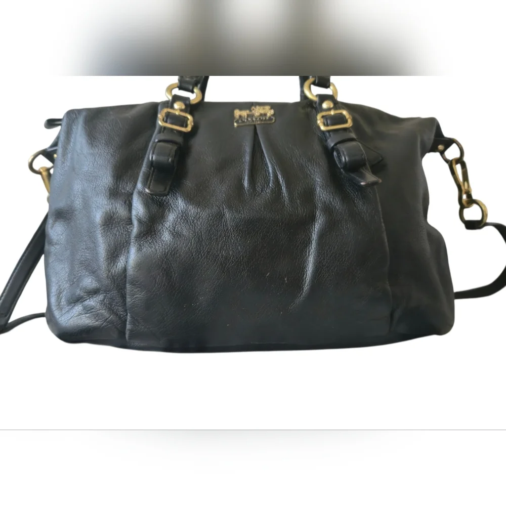 Coach Vintage  Juliette Black Leather  Bag - Picture 2 of 16